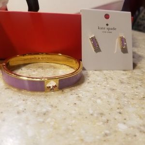 Kate spade earring and bangle set